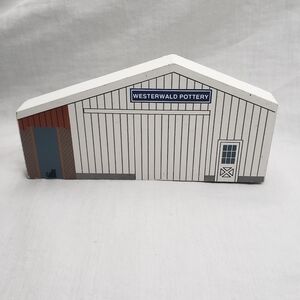 Westerwald Pottery Cat's Meow 1994 Wood Shelf Sitter Scenery Hill Pa. 1994